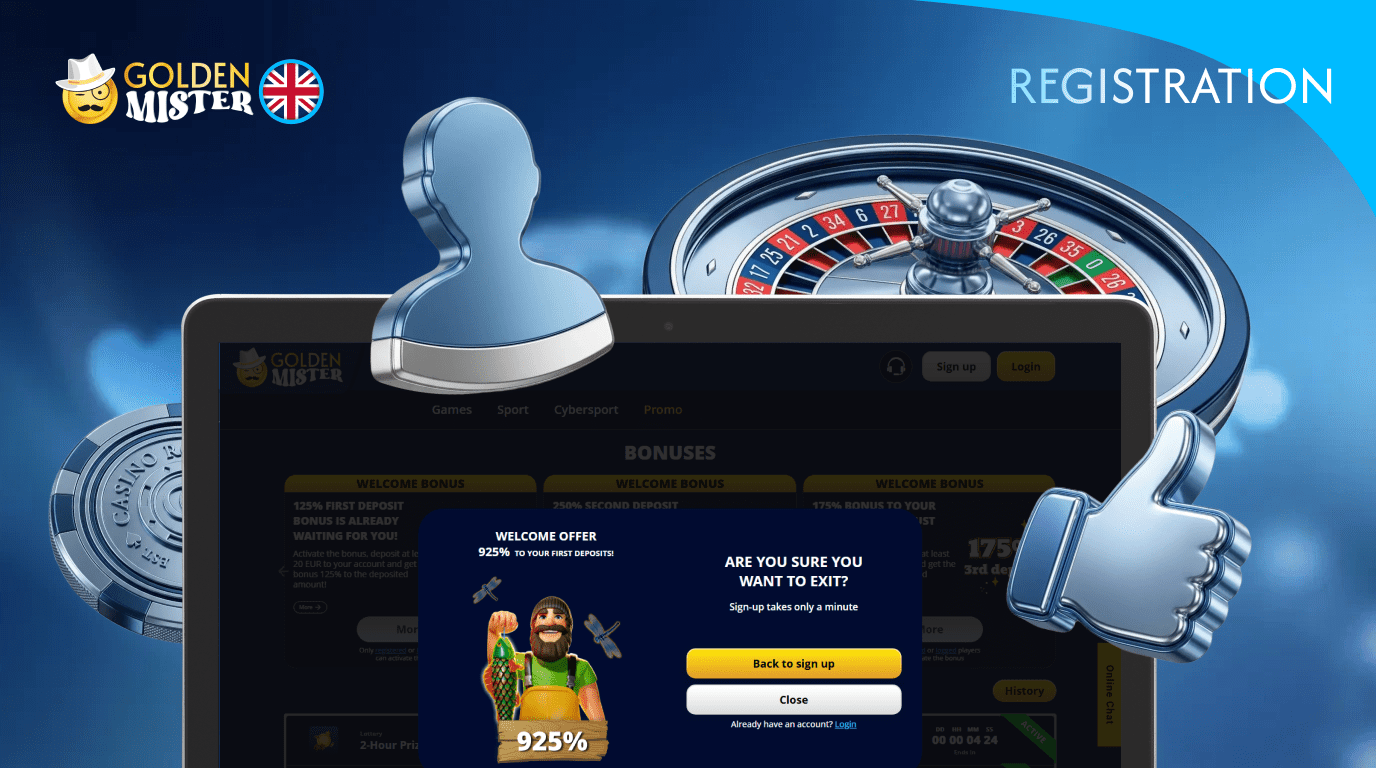 It is easy for players from the UK to register at Golden Mister Casino
